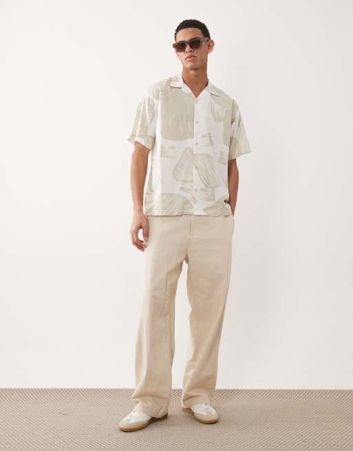 Jack & Jones - Chemise manches courtes à imprimé plante de qualité supérieure - Blanc cassé, 2 de 5