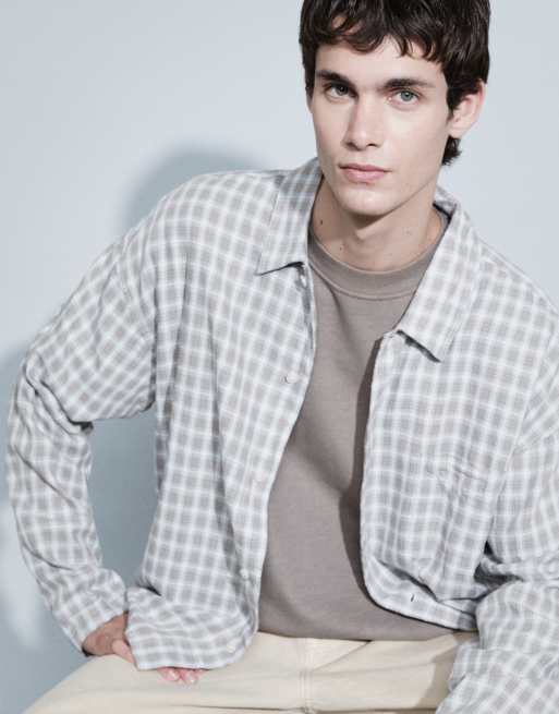 Jack & Jones - Chemise manches longues en coton à carreaux - Bleu pâle