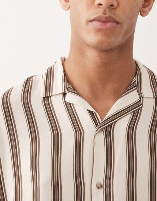 Jack & Jones - Chemise rayée à manches courtes - Crème, 5 de 5
