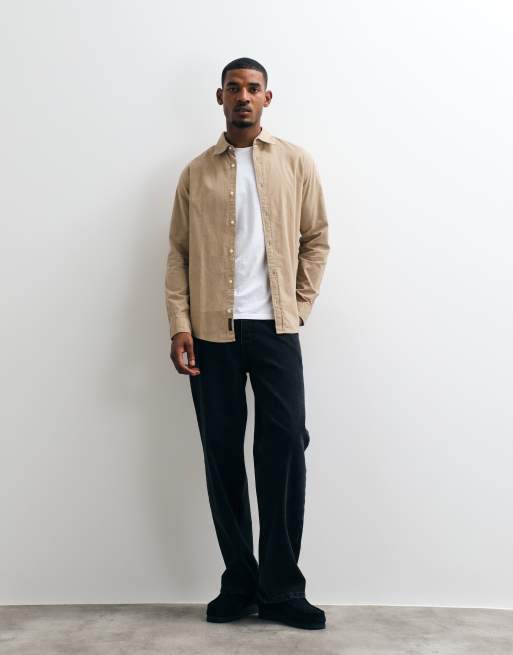 Jack & Jones chemise regular en velours côtelé beige, 2 de 5