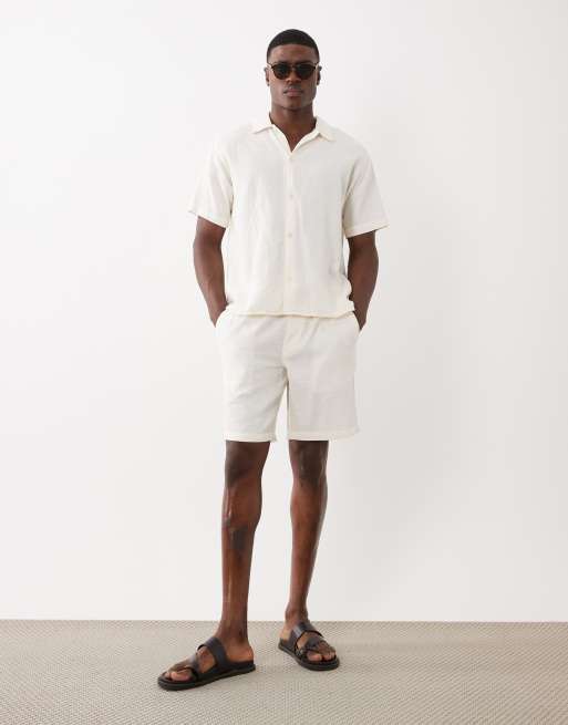 Jack & Jones - Chemise texturée d'ensemble - Crème, 3 de 5