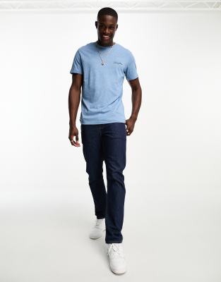 Jack & Jones chest logo t-shirt in pale blue