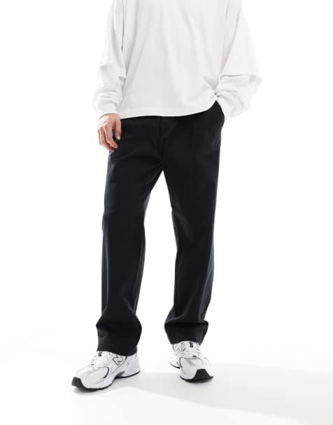 Jack & Jones - Chino ampi neri con pieghe sul davanti - view 1