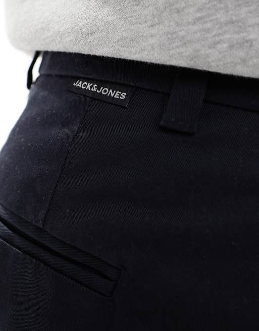 Jack & Jones - Chino blu navy vestibilità comoda con pieghe sul davanti, 2 di 5