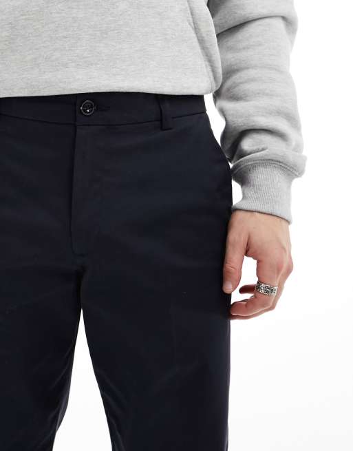 Jack & Jones - Chino blu navy vestibilità comoda con pieghe sul davanti, 3 di 5