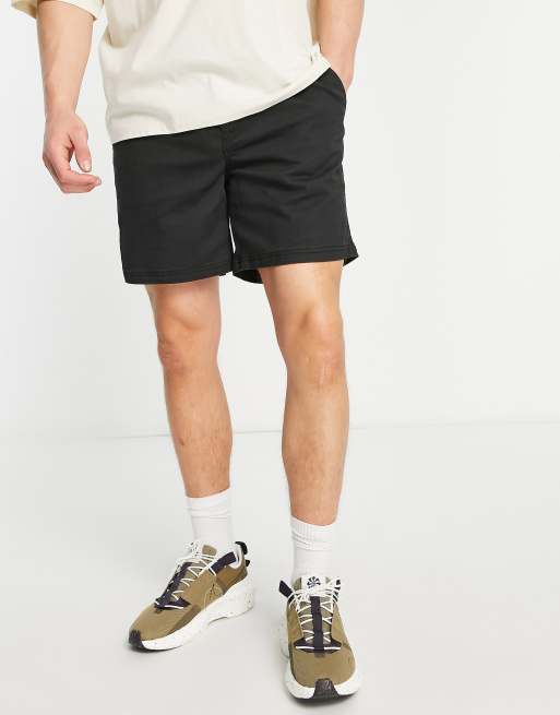 Jack & Jones - Chino corti neri con vita elasticizzata