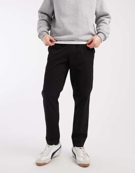 Jack & Jones – Chino-Hose in Schwarz mit Kordelzug - view 1