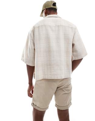 Jack & Jones Chino Shorts With Cuffs In Neutral