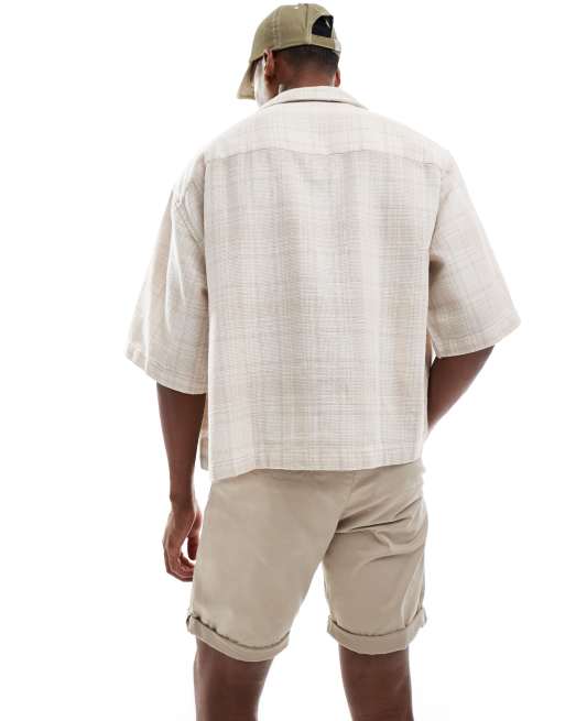 Jack & Jones chino shorts with cuffs in beige