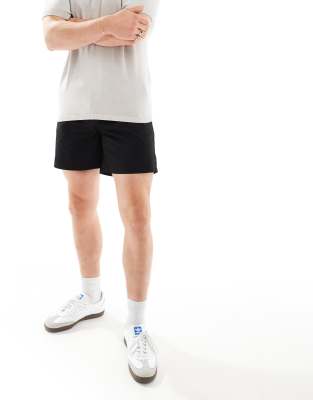 Jack & Jones Chino Shorts With Drawstring Waist Shorts In Black In Black