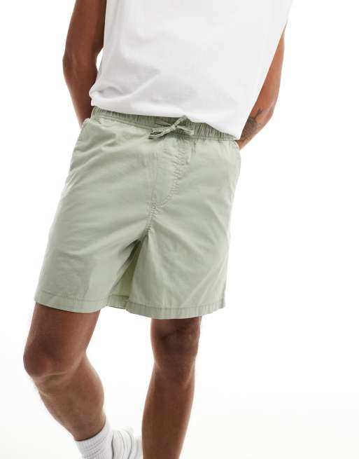 Jack & Jones chino shorts withdrawstring waist in gray