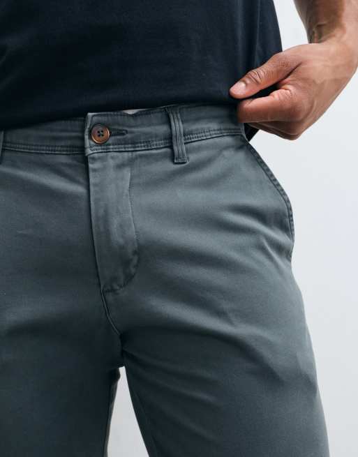 Jack & Jones chino slim fit in blu ardesia, 3 di 5