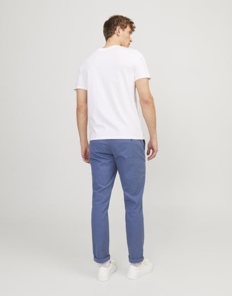 Jack & Jones Chino trousers in blue mirage - view 1