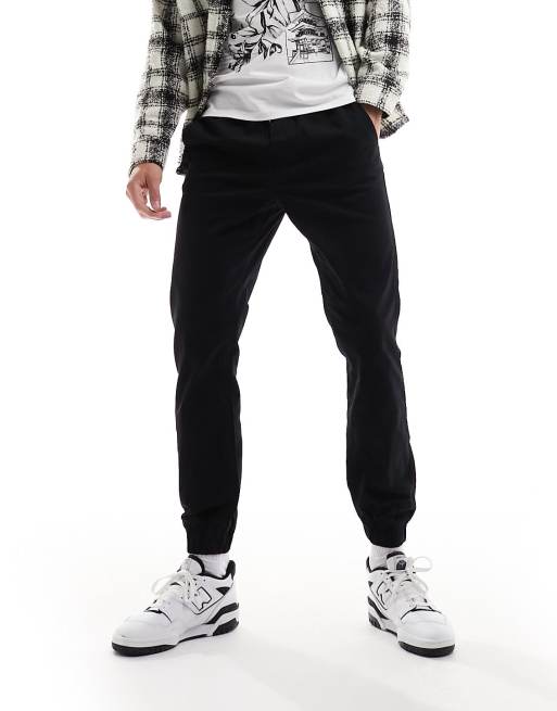 Jack & Jones – Chinohosen in Schwarz mit Bündchen, 4 von 5