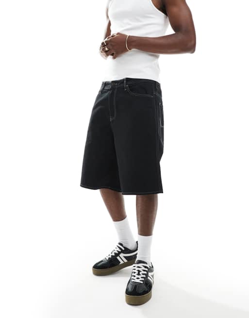 Jack & Jones – Chinoshorts in Schwarz mit Kontrastdetail, 2 von 5
