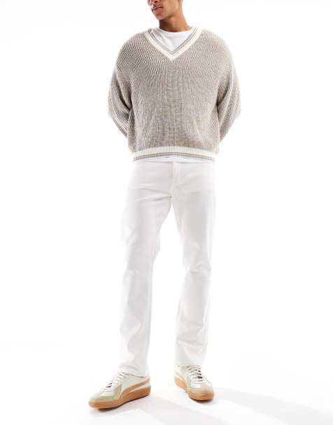 Jack & Jones Chris straight jeans in white