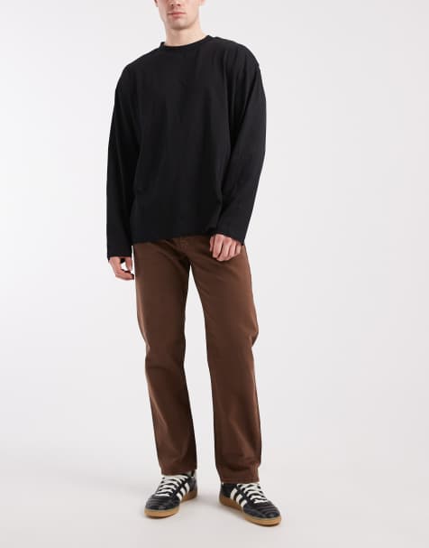 Jack & Jones – Chris – Brązowe jeansy o prostym kroju - view 1