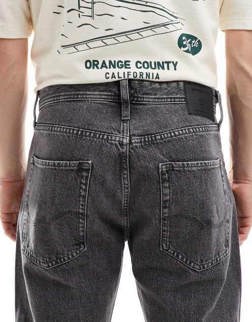 Jack & Jones - Chris - Jeans med lige ben i vasket sort , 5 af 5
