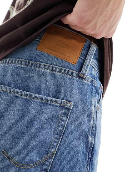 Jack & Jones - Chris - Jeans met rechte pasvorm in middenblauw met wassing , 2 van 5