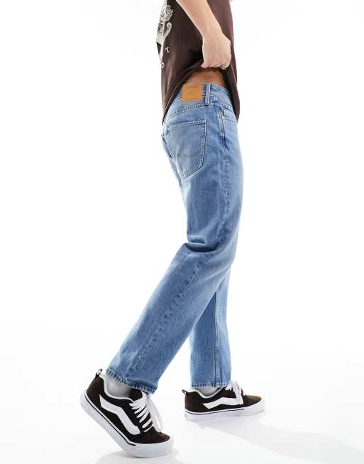 Jack & Jones - Chris - Jeans met rechte pasvorm in middenblauw met wassing , 3 van 5
