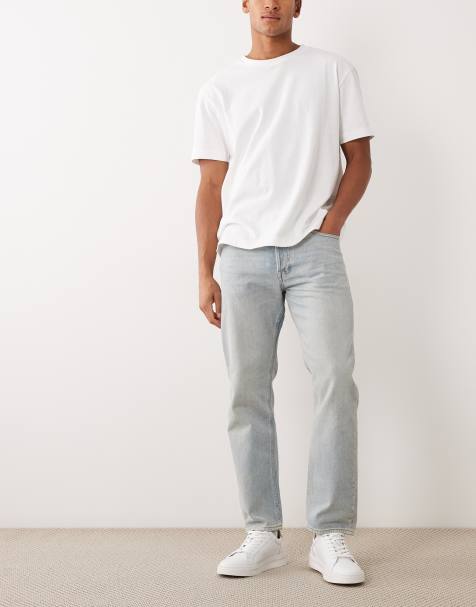 Jack & Jones – Chris – Ljusblå, raka jeans - view 1