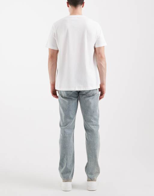 Jack & Jones – Chris – Ljusblå, raka jeans, 3 av 5