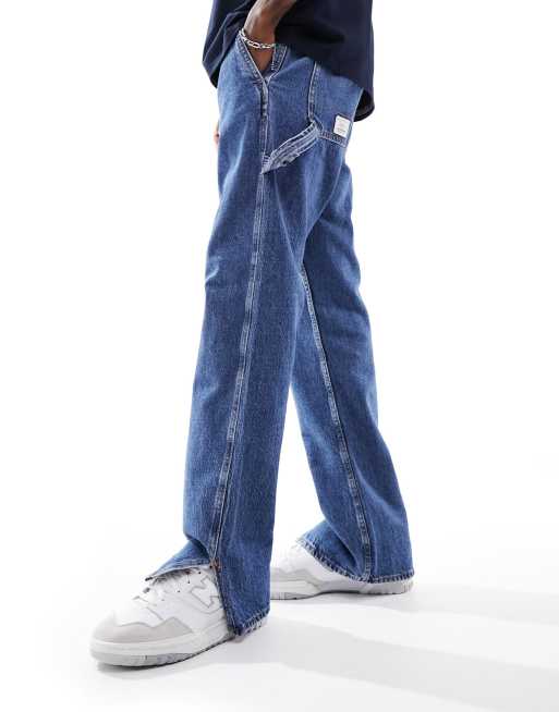Jack & Jones – Chris – Niebieskie jeansy z rozcięciem u dołu, 4 z 5