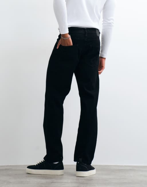 Jack & Jones Chris raka jeans i svart, 5 av 5