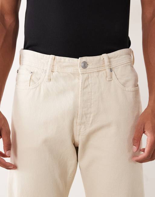 Jack & Jones - Chris - Rechte jeans in crème, 5 van 5