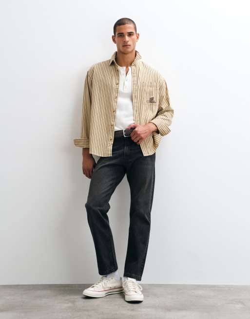 Jack & Jones Chris rechte jeans in effen zwarte wassing, 3 van 5