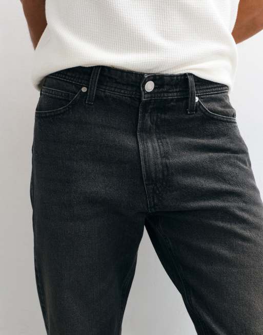 Jack & Jones Chris rechte jeans in effen zwarte wassing, 4 van 5