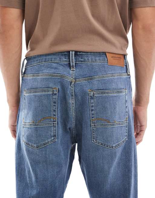 Jack & Jones - Chris - Rechte jeans in middenblauw, 5 van 5