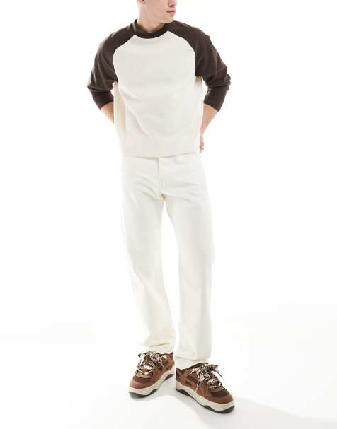 Jack & Jones - Chris - Rechte stugge jeans in ecru - view 1