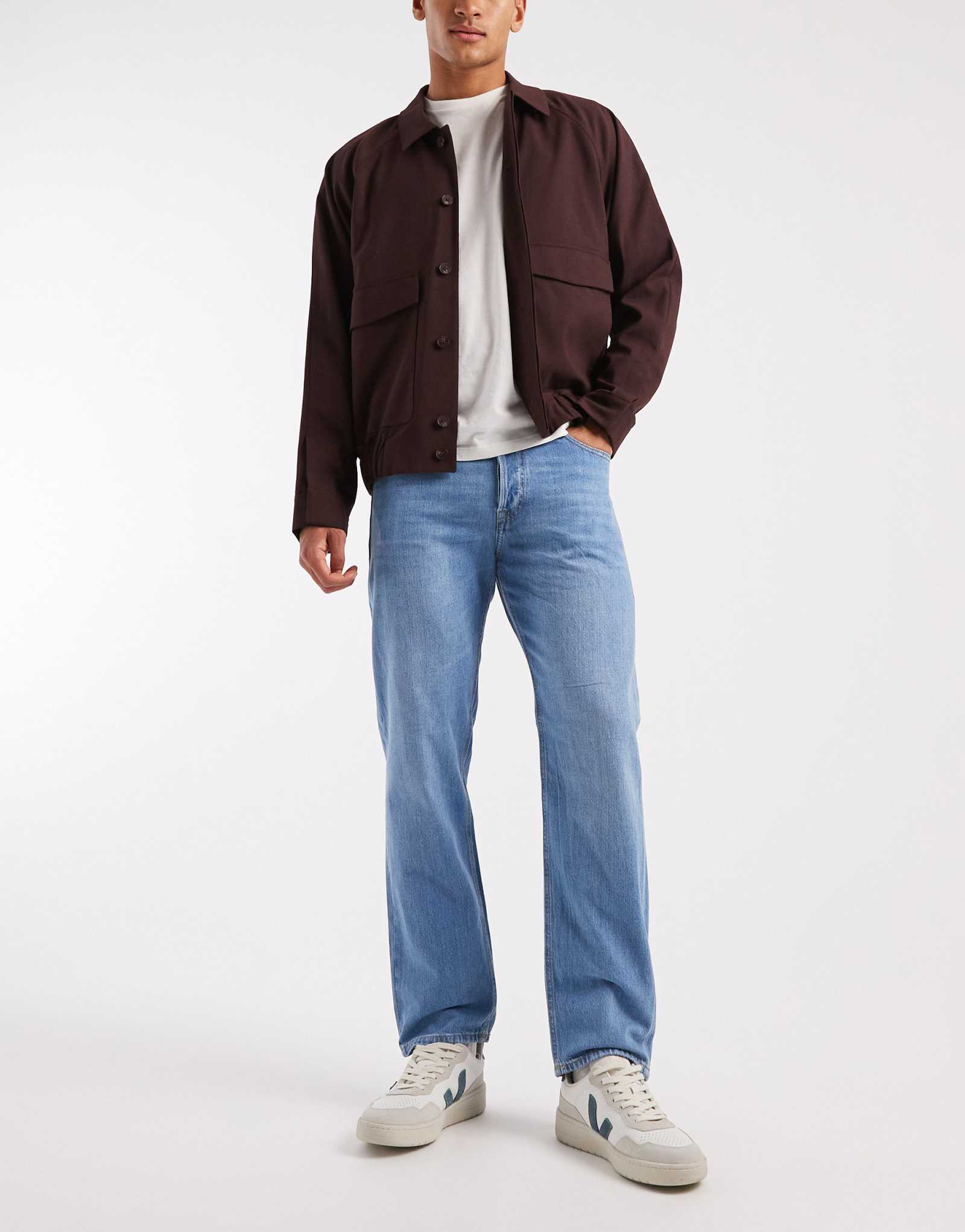 Джинсы свободного кроя Jack &Jones Chris светло-голубого цвета 