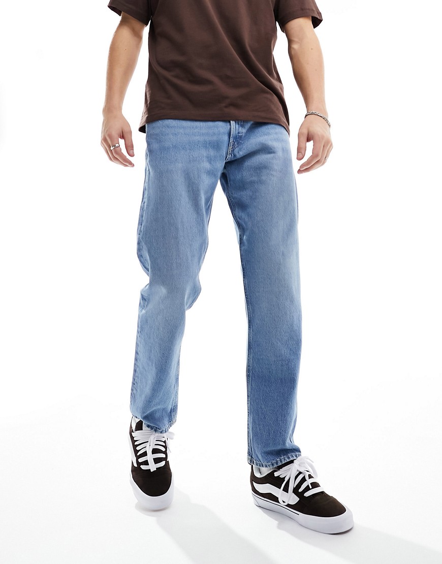 Jack & Jones Chris relaxed fit jeans in mid blue wash