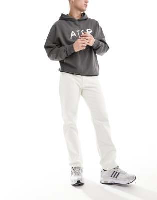 Jack & Jones Chris straight fit jeans in ecru-Neutral