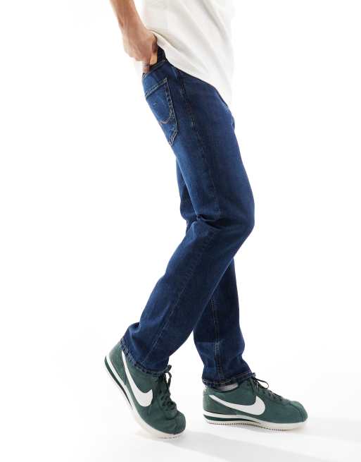 mens jeans jack and jones dark blue jeans