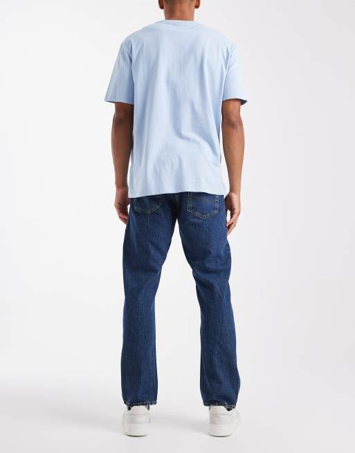 Jack & Jones Chris straight jeans in dark blue