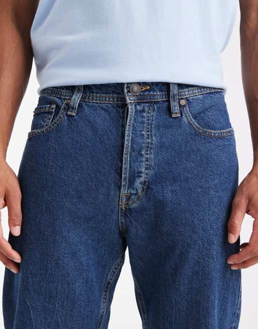 Jack & Jones Chris straight jeans in dark blue