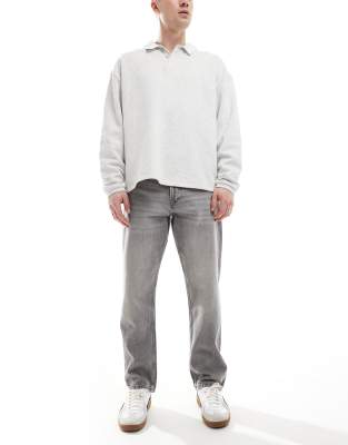 Chris - Straight Jeans in grauer Waschung Grau W34 L32