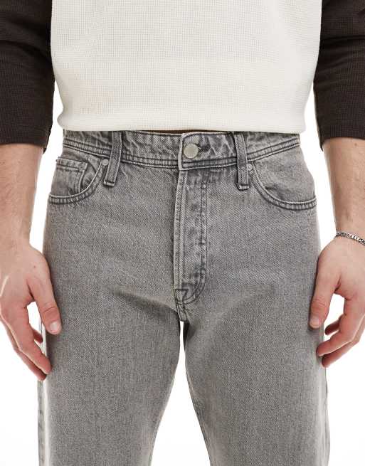 Jack & Jones Chris straight jeans in grey wash