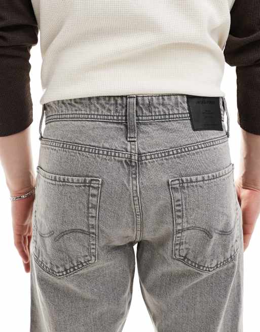Jack & Jones Chris straight jeans in grey wash