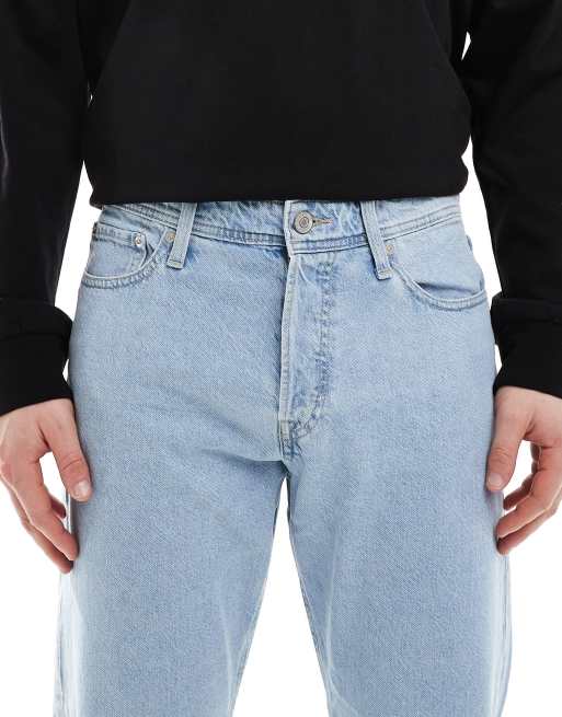 Jack & Jones – Chris – Straight Jeans in hellblauer Waschung, 4 von 5