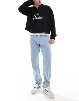 Jack & Jones Jack & Jones Chris straight jeans in light blue wash