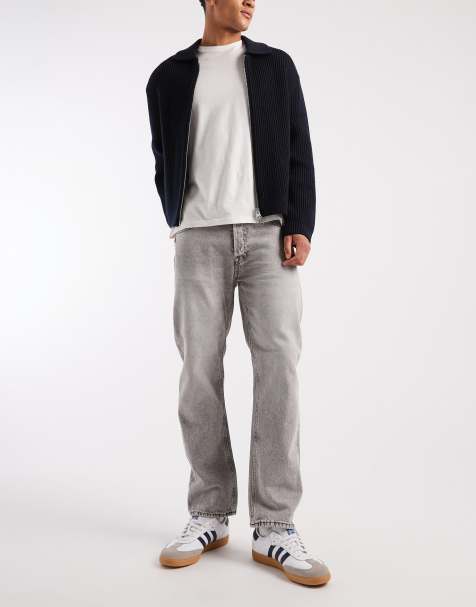 Jack & Jones Chris straight jeans in light grey