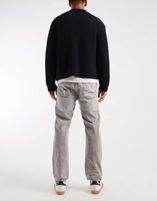 Jack & Jones Chris straight jeans in light grey, 3 of 5