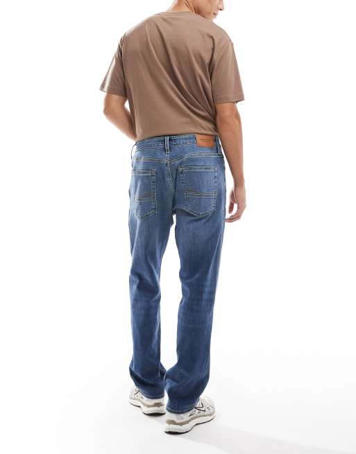 Jack & Jones Chris straight jeans in mid blue, 2 of 5
