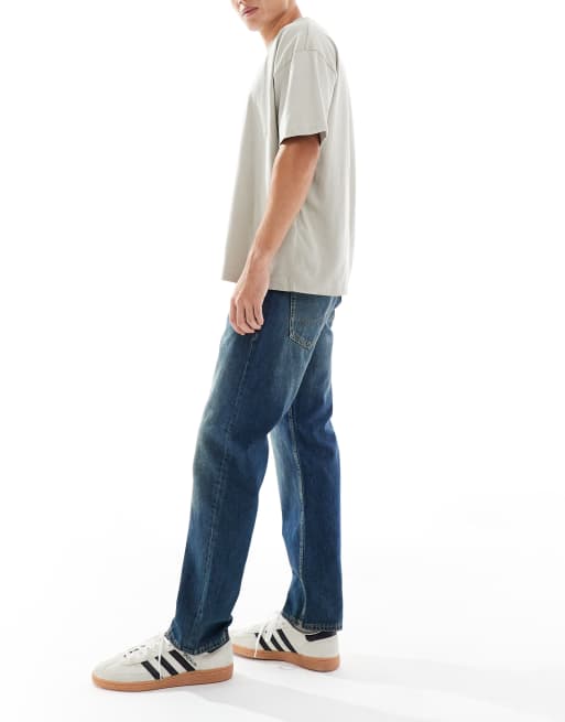 Jack & Jones Chris straight jeans in mid blue