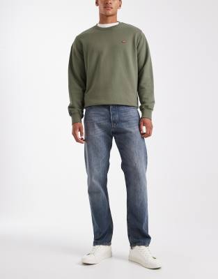 Chris - Straight Jeans in Mittelblau Blau W36 L32