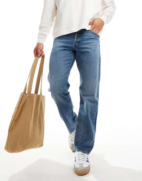 Jack & Jones – Chris – Straight Jeans in mittelblauer Waschung - view 1